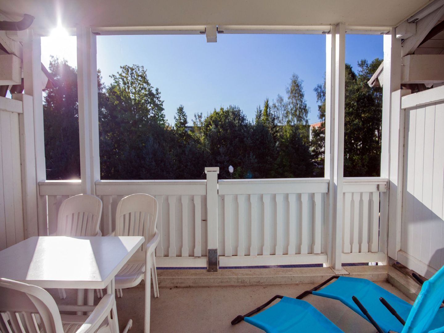 Dünenpark Binz Komfort Ferienwohnung mit 1 Schlafzimmer und Balkon im Obergeschoss (300) Insel Rügen - Balkon