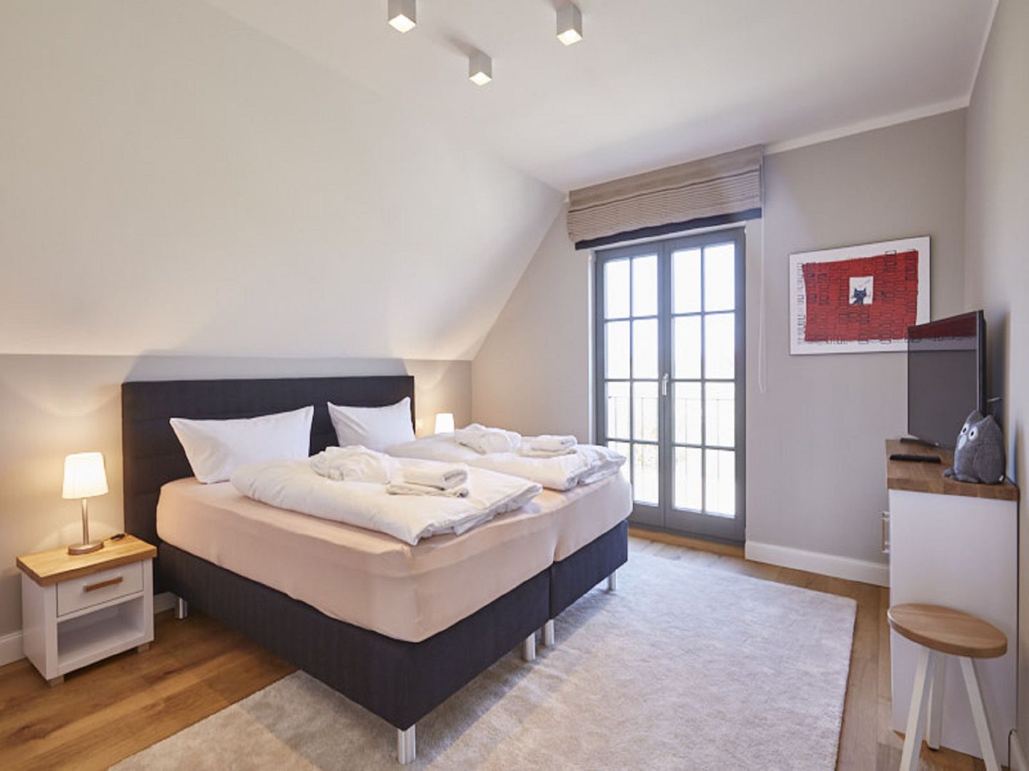 Luxus Reetdachvilla mit 3 Schlafzimmern, Sauna und Kamin (E23) - Schlafzimmer