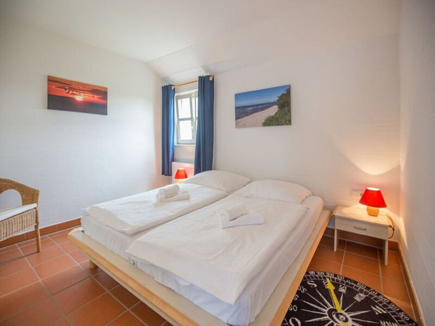 Feriendorf Rugana Komfort Ferienwohnung mit 2 Schlafzimmern und Terrasse (D02) Insel Rügen - Schlafzimmer