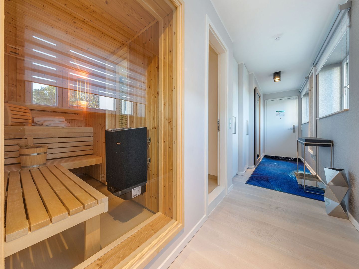 Dünenresidenz Prora Ferienwohnung mit Meerblick, 3 Schlafzimmern und Balkon (NP/207) Insel Rügen - Sauna