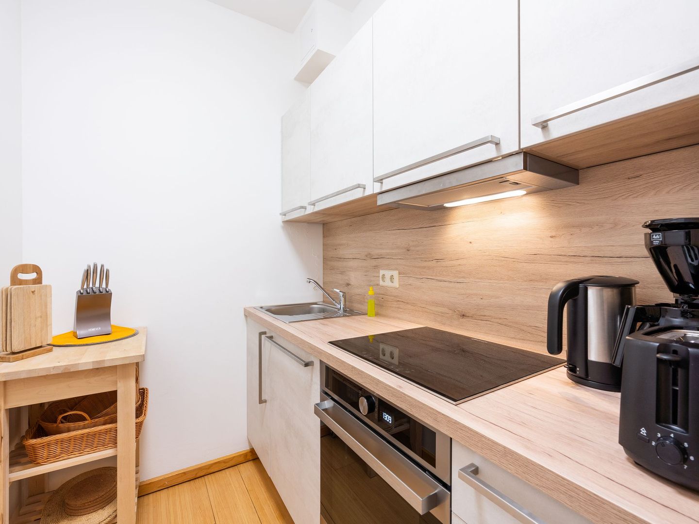 Kaiservillen Heringsdorf 1-Raum-Ferienwohnung mit Terrasse (DG21) Insel Usedom - Küche / Küchenzeile