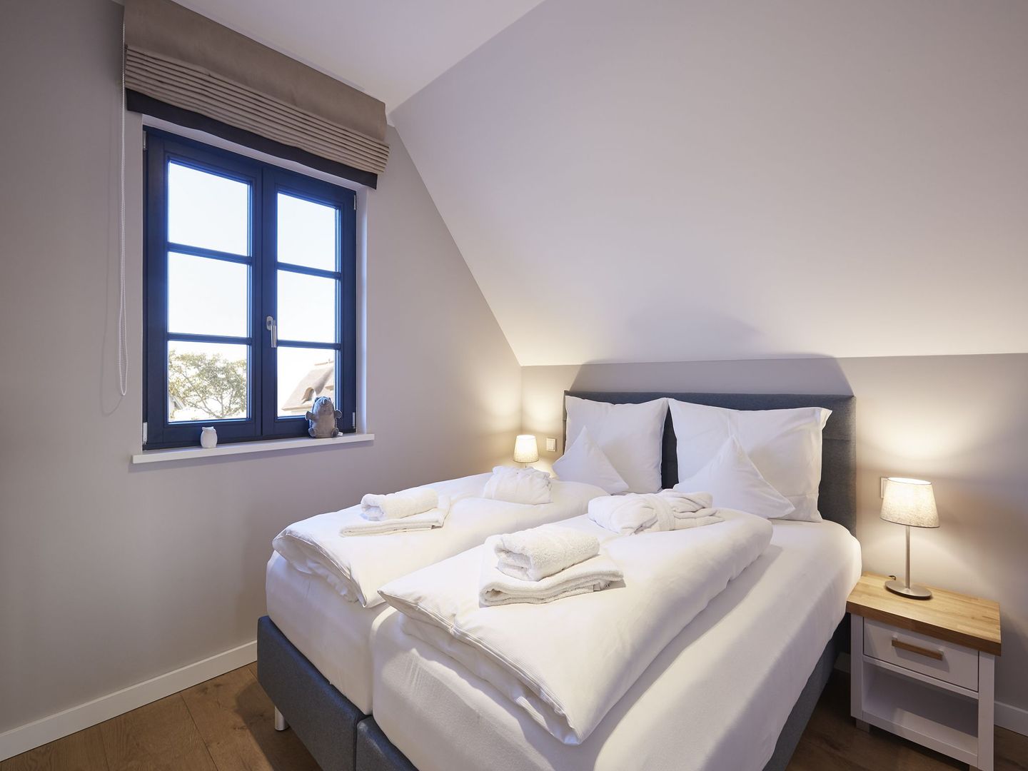 Premium Reetdachvilla mit 3 Schlafzimmern, Sauna und Kamin (F07) - Schlafzimmer