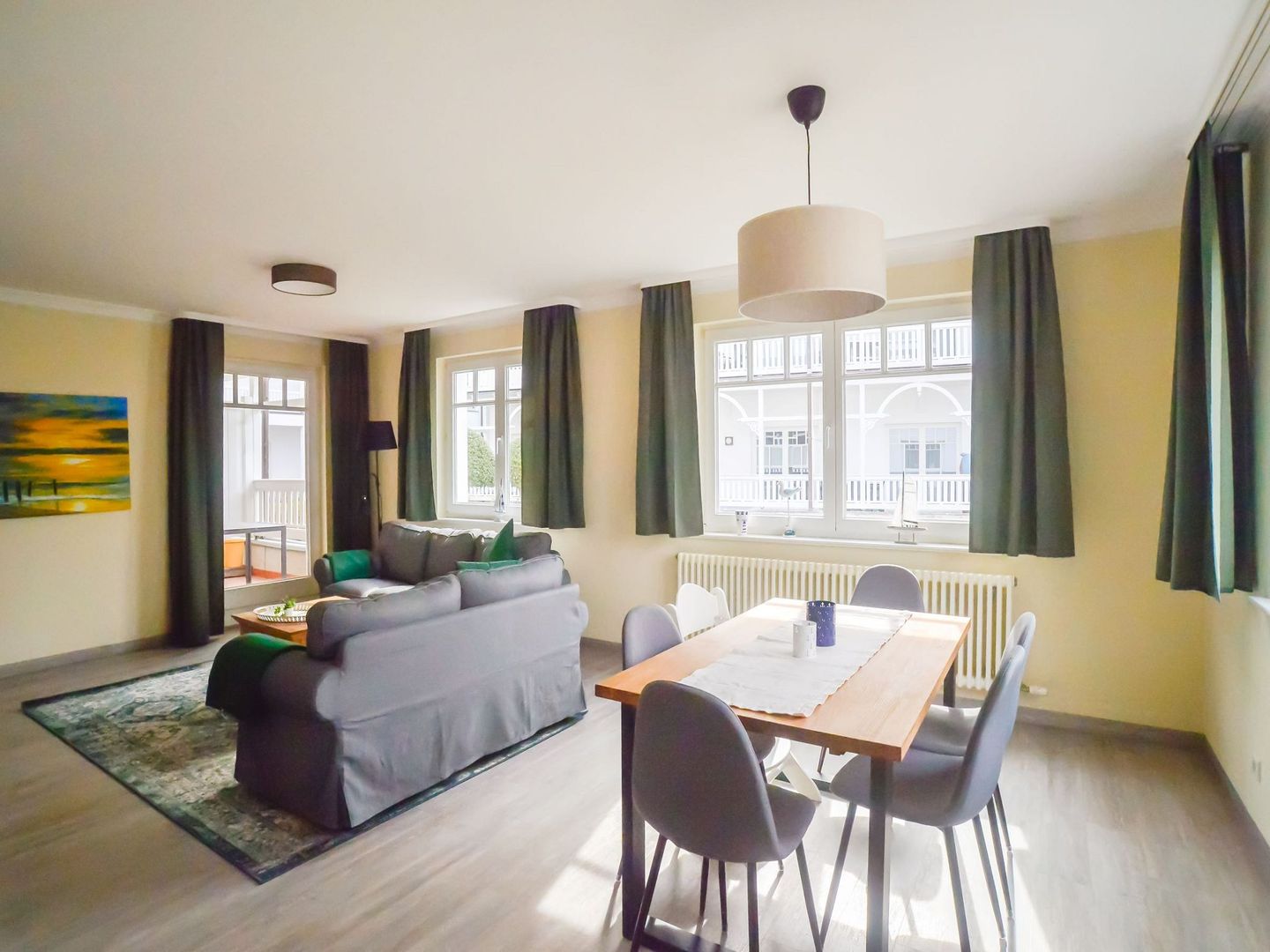 Strandvillen Binz Ferienwohnung mit 2 Schlafzimmern und Balkon (AH/563) Insel Rügen - Wohnzimmer