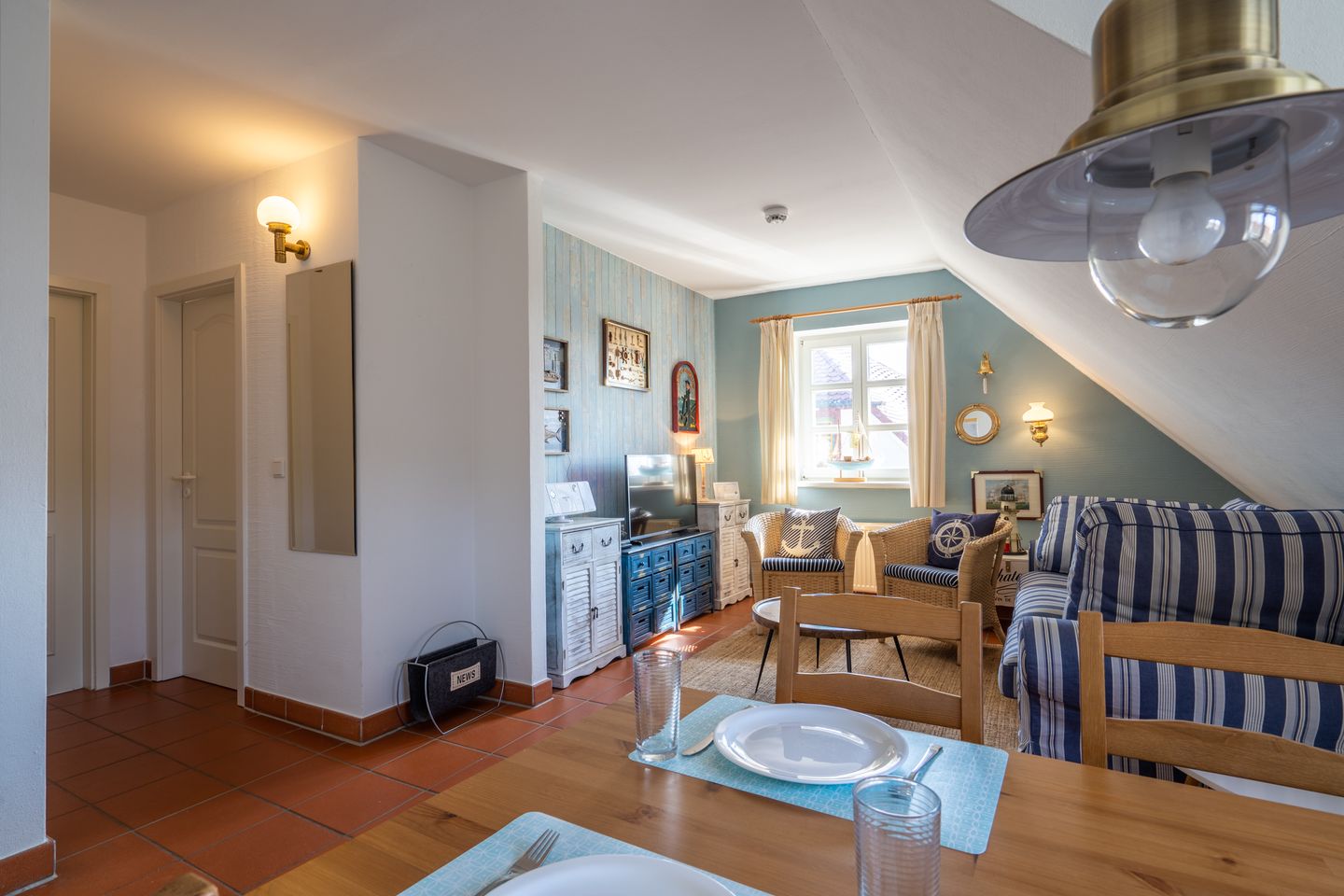 Feriendorf Rugana Komfort Ferienwohnung mit 1 Schlafzimmer (B27) Insel Rügen - Wohnzimmer