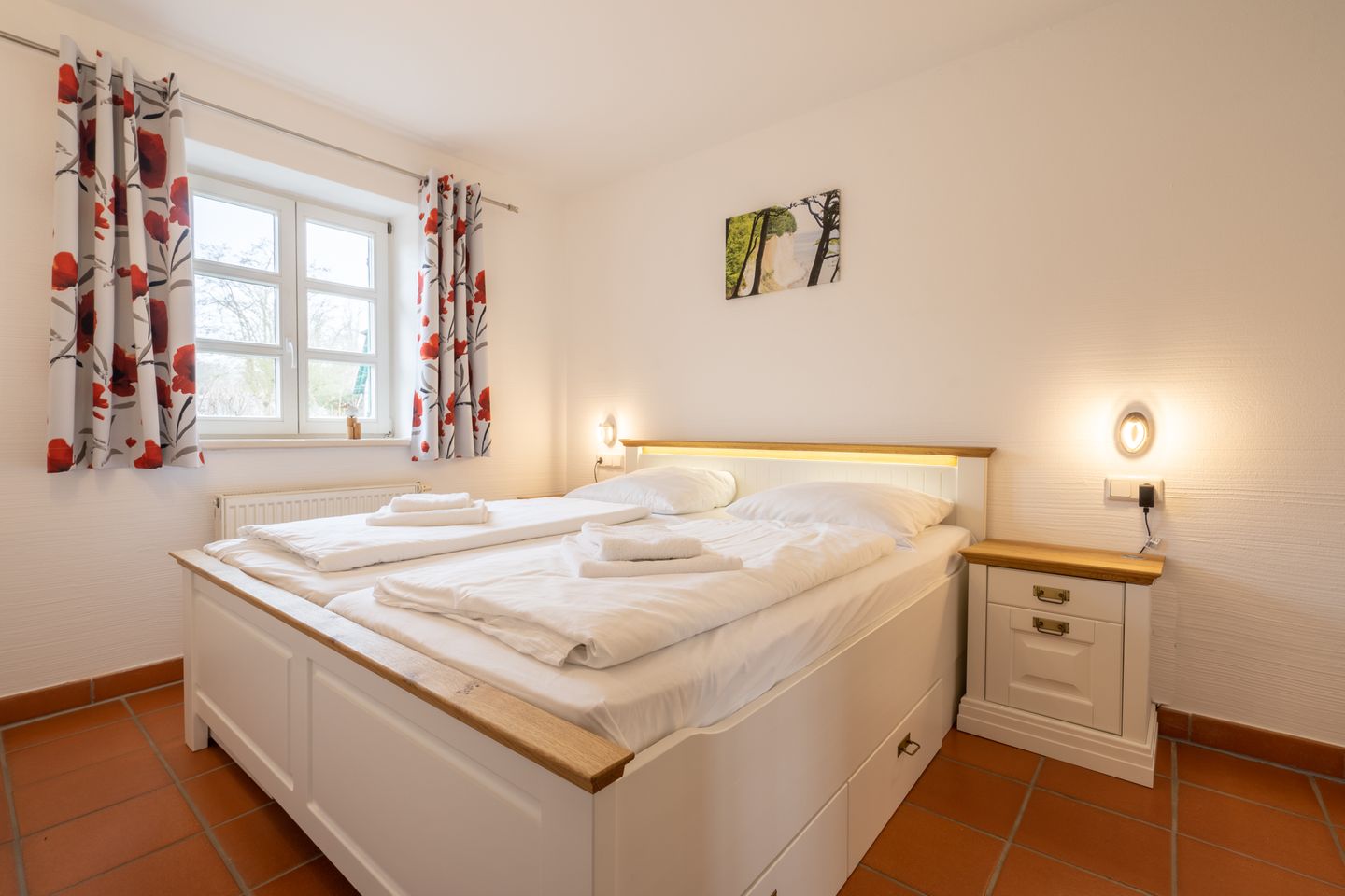Feriendorf Rugana Komfort Ferienwohnung mit 1 Schlafzimmern und Terrasse (C16) Insel Rügen - Schlafzimmer