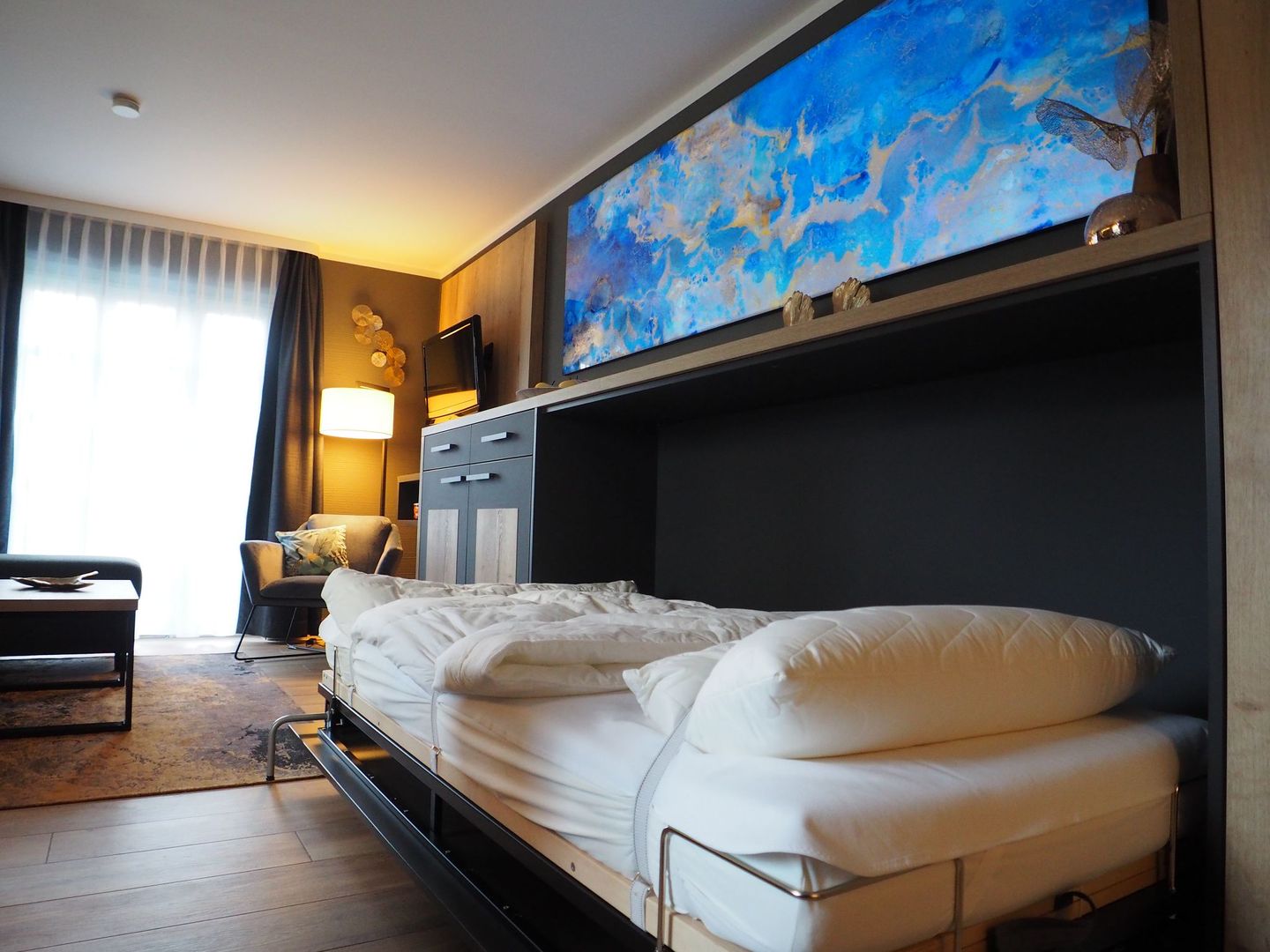 Feriendorf Rugana Komfortplus 1-Raum Ferienwohnung mit Terrasse (A42) Insel Rügen - Bett