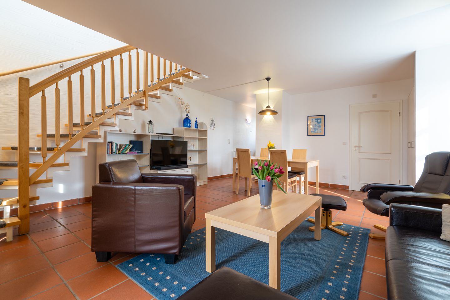 Feriendorf Rugana Komfort Ferienwohnung mit 2 Schlafzimmern und Terrasse (A71) Insel Rügen - Wohnzimmer