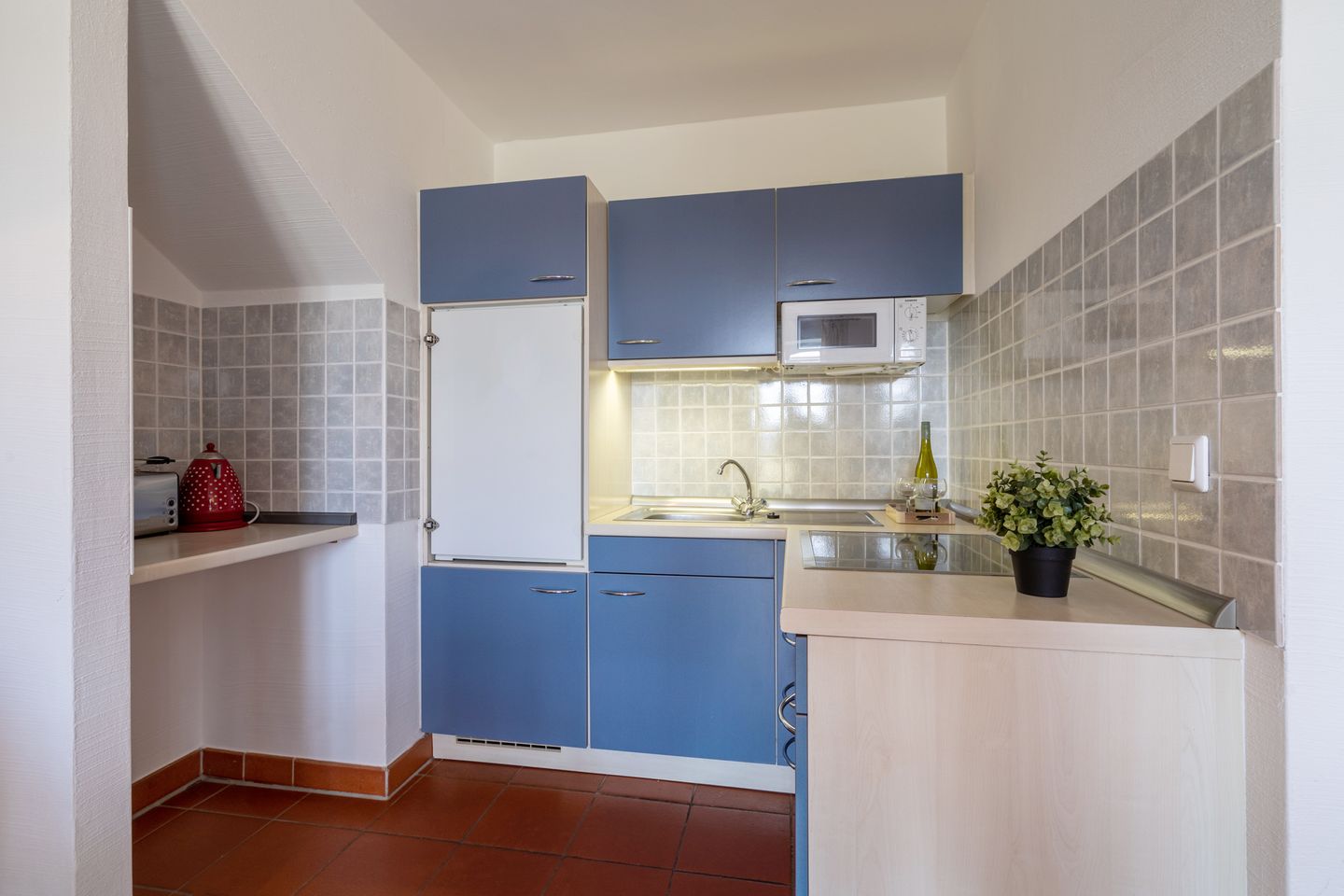 Feriendorf Rugana Klassik Ferienwohnung mit 1 Schlafzimmer und Terrasse (B05) Insel Rügen - Küche / Küchenzeile