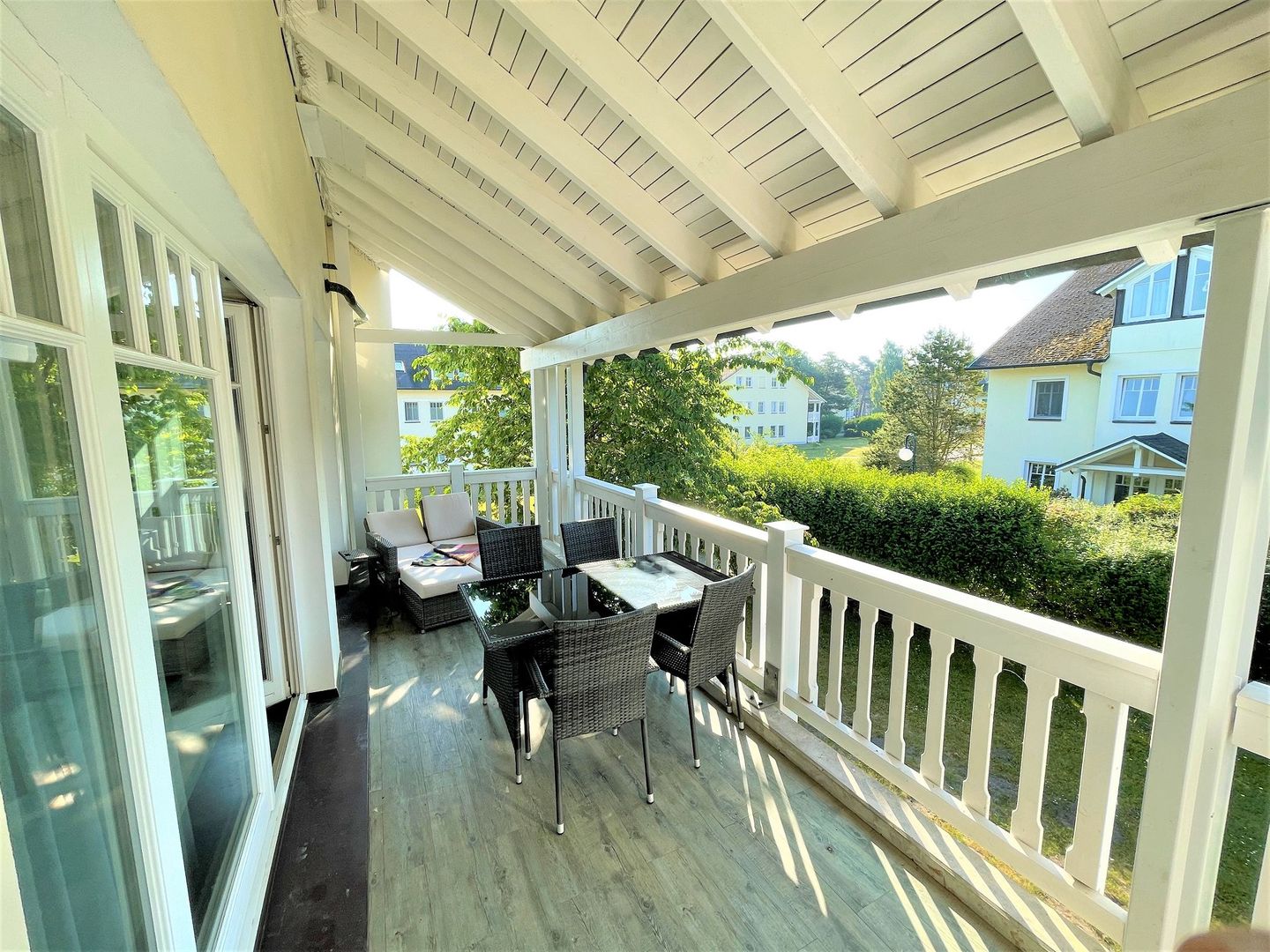 Dünenpark Binz Komfortplus Ferienwohnung mit 1 Schlafzimmer und Balkon im Obergeschoss (168) Insel Rügen - Balkon