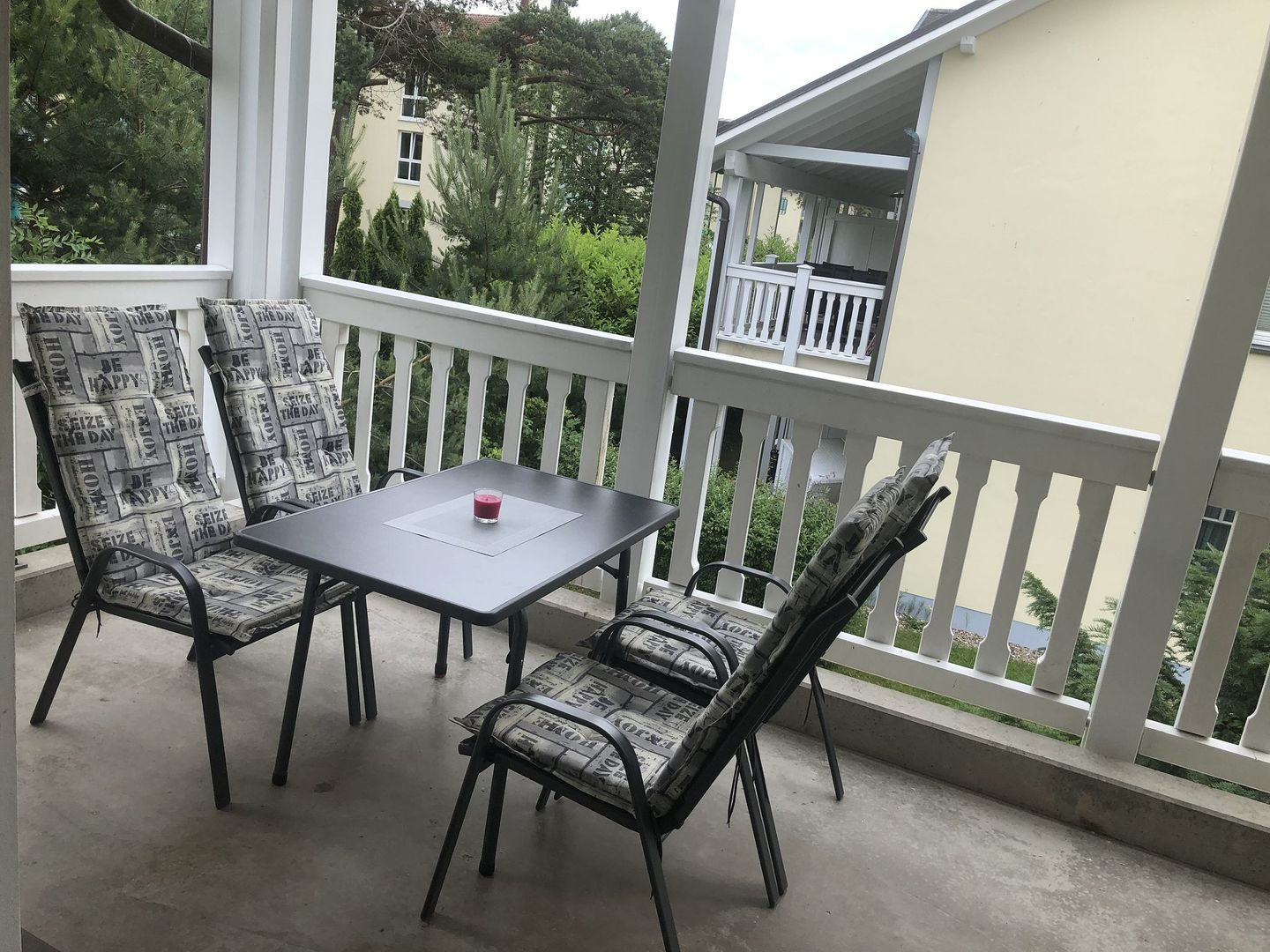 Dünenpark Binz Komfort Ferienwohnung mit 1 Schlafzimmer und Balkon im Obergeschoss (146) Insel Rügen - Balkon