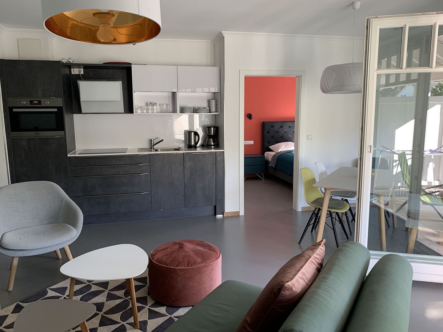 Dünenpark Binz Komfort Ferienwohnung mit 1 Schlafzimmer und Balkon im Obergeschoss (192) Insel Rügen - Küche / Küchenzeile