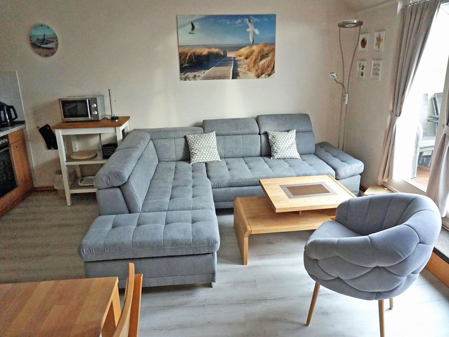 Dünenpark Binz Komfortplus Ferienwohnung mit 2 Schlafzimmern und Balkon im Dachgeschoss (248) Insel Rügen - Wohnzimmer