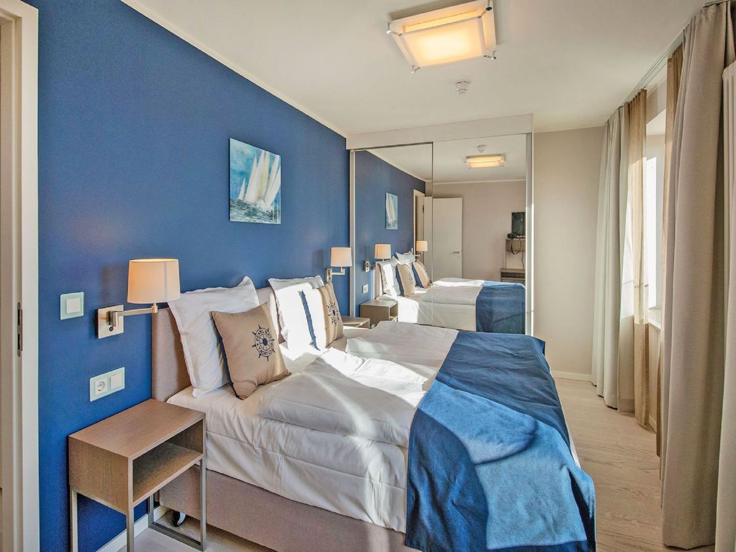 Dünenresidenz Prora Skysuite mit Meerblick, 1 Schlafzimmer und Dachterrasse (NP/508) Insel Rügen - Schlafzimmer