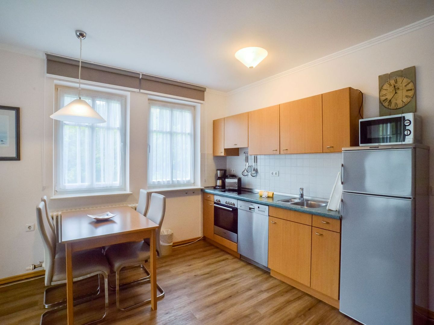 Dünenpark Binz Komfort Ferienwohnung mit 1 Schlafzimmer und Terrasse im Erdgeschoss (219) Insel Rügen - Küche / Küchenzeile