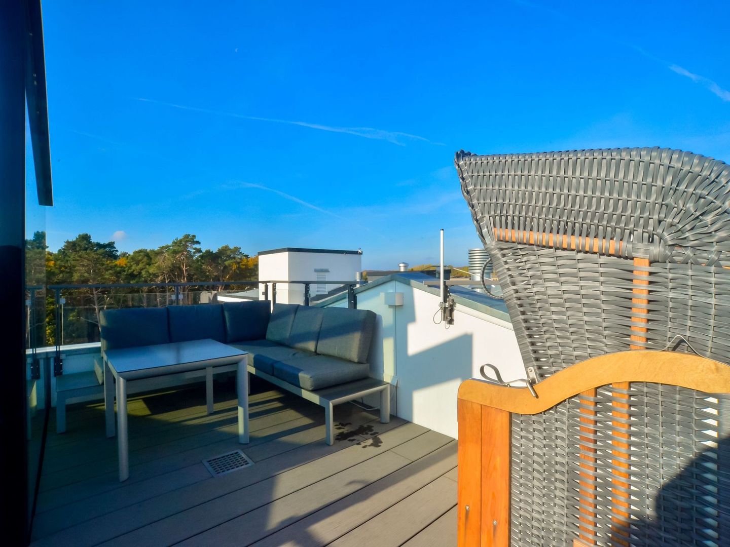 Dünenresidenz Prora Proradies Sonnendeck SkySuite (B3/5.4) Insel Rügen - Terrasse