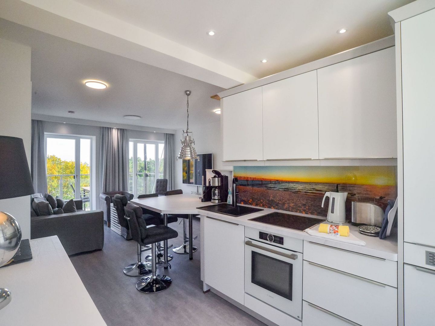 Dünenresidenz Prora Proradies Sonnendeck SkySuite (B3/5.4) Insel Rügen - Küche / Küchenzeile