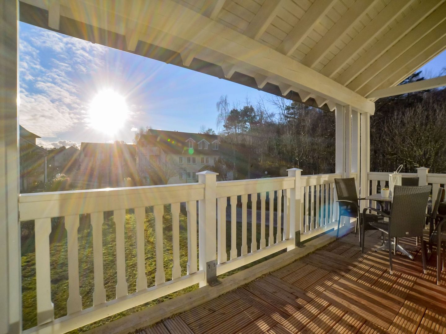 Dünenpark Binz Komfortplus Ferienwohnung mit 1 Schlafzimmer und Balkon im Obergeschoss (007) Insel Rügen - Balkon