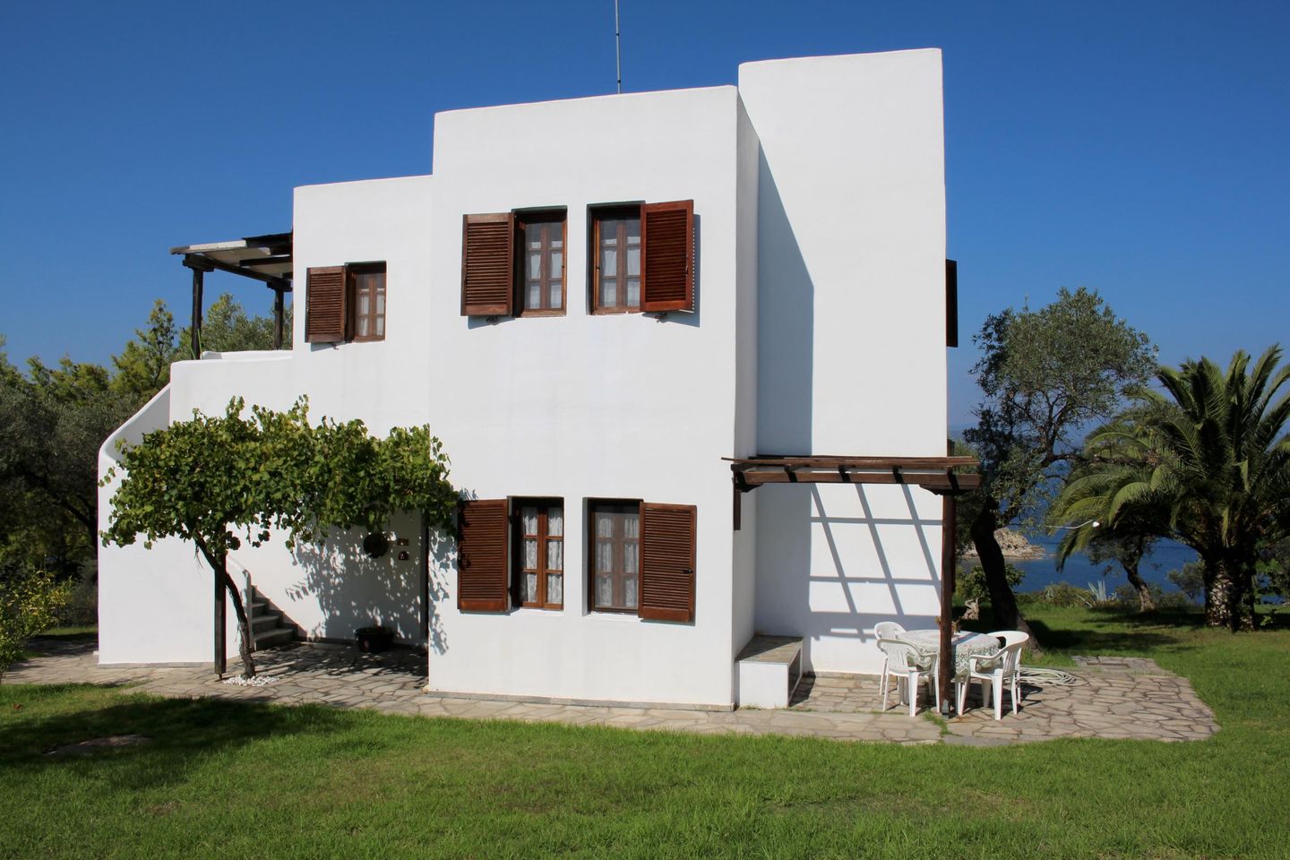 Apartment mit Terrasse direkt am Meer, Wifi | Ormo  in Griechenland