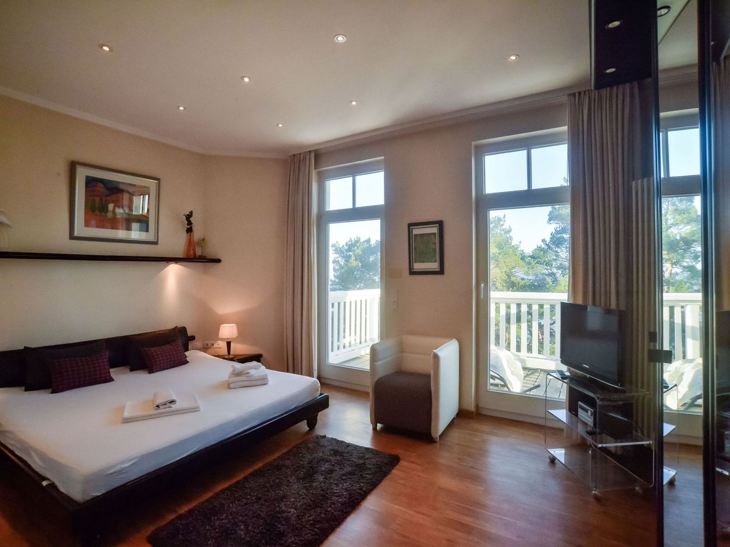 Strandvillen Binz Ferienwohnung mit Meerblick, 1 Schlafzimmer und Balkon (SV/618) Insel Rügen - Schlafzimmer