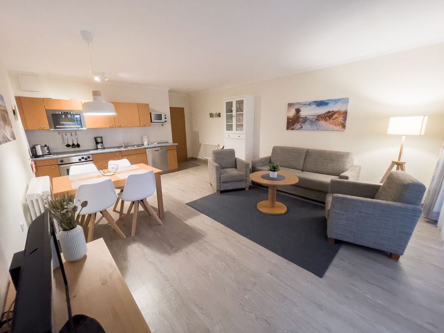 Dünenpark Binz Komfort Ferienwohnung mit 1 Schlafzimmer und Terrasse im Erdgeschoss (251) Insel Rügen - Wohnzimmer