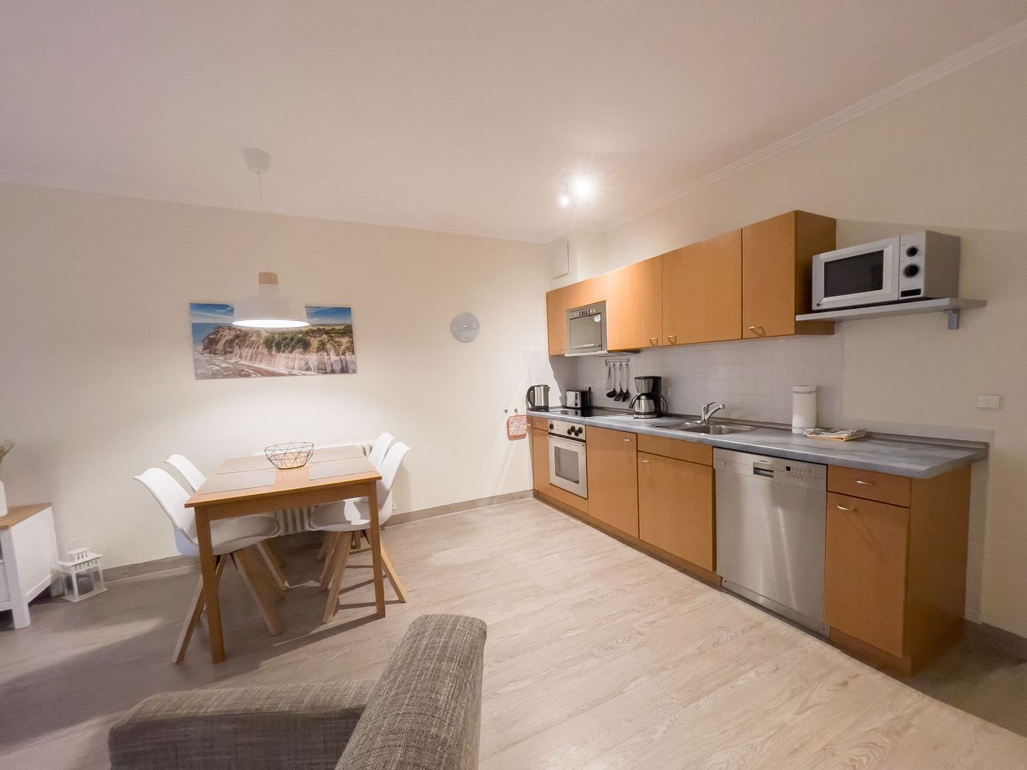 Dünenpark Binz Komfort Ferienwohnung mit 1 Schlafzimmer und Terrasse im Erdgeschoss (251) Insel Rügen - Küche / Küchenzeile