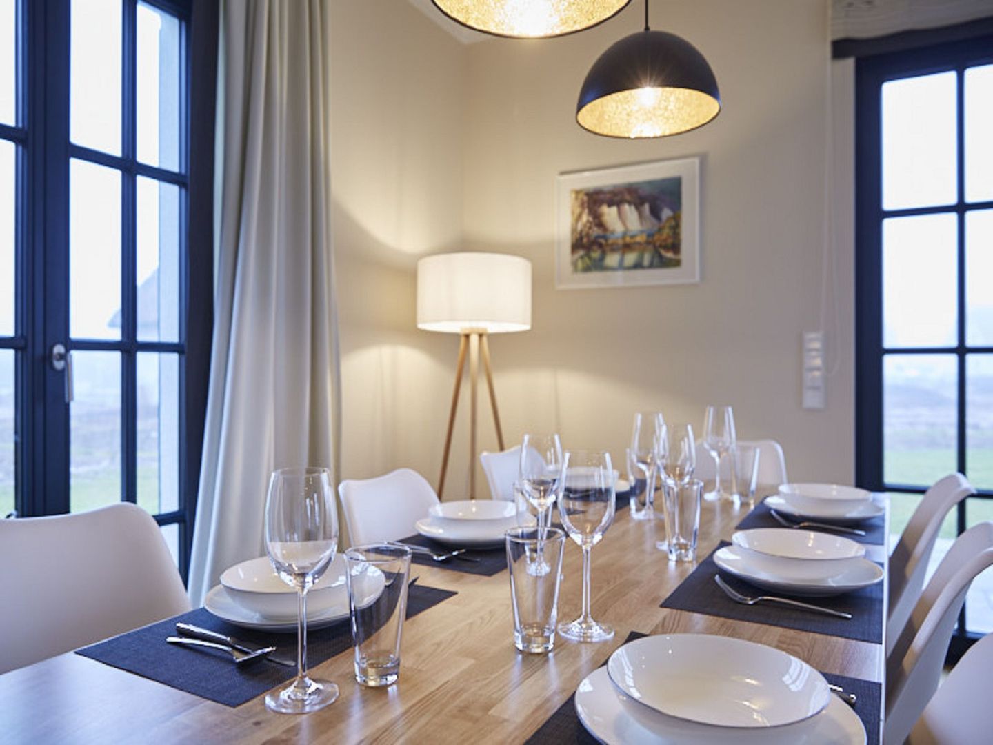 Luxus Reetdachvilla mit 3 Schlafzimmern, Sauna und Kamin (F15) - Wohnzimmer