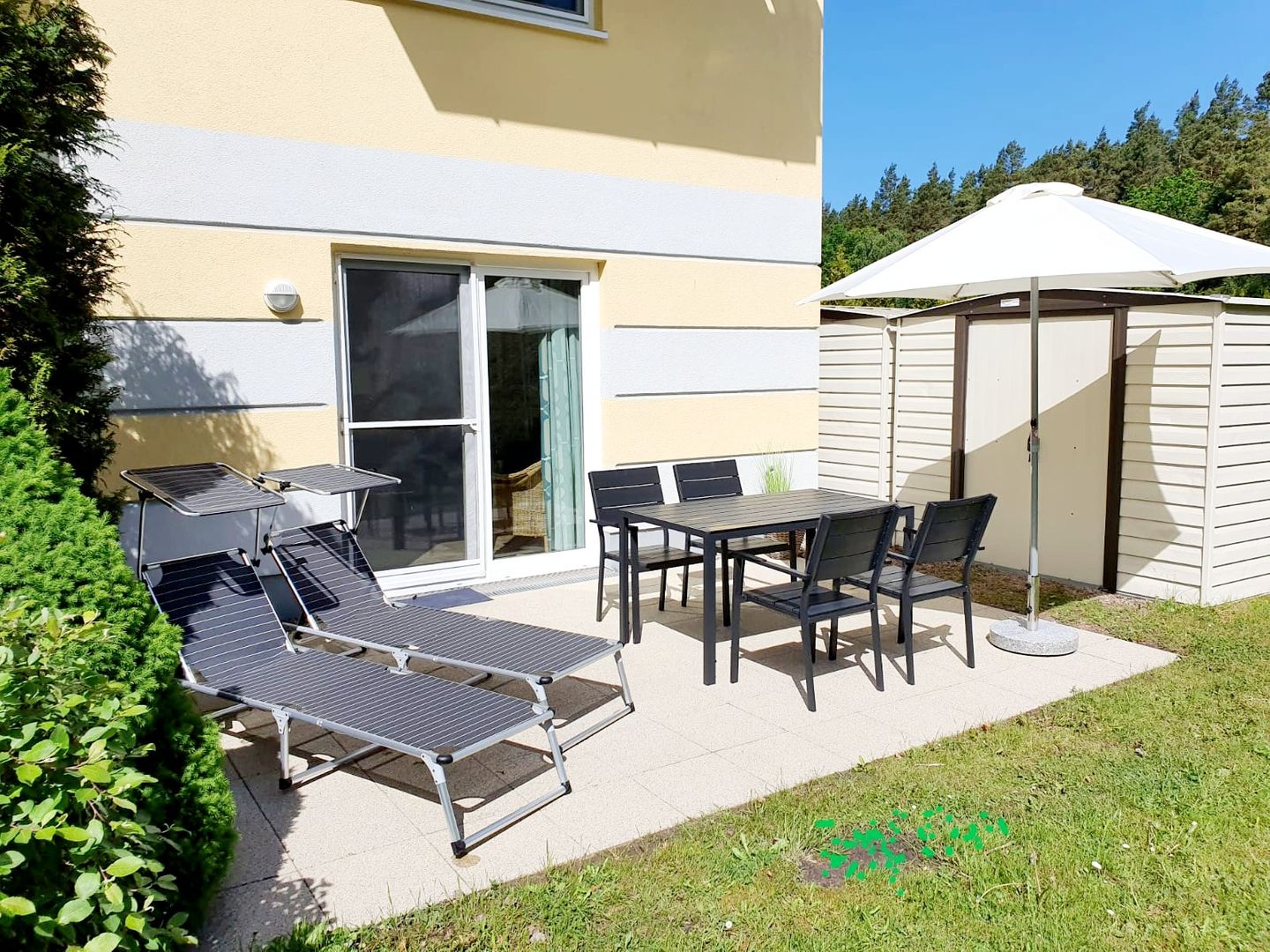  Ferienwohnung KWE 24EG - "meerLiebe" Graal-Müritz Küstenwald - Terrasse