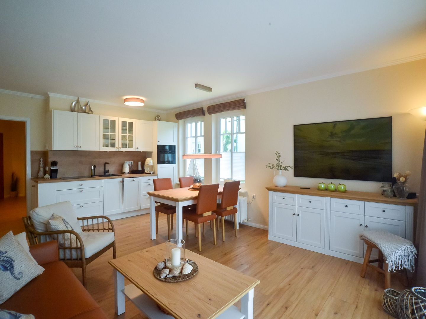 Dünenpark Binz Komfortplus Ferienwohnung mit 1 Schlafzimmer und Terrasse im Erdgeschoss (016) Insel Rügen - Küche / Küchenzeile