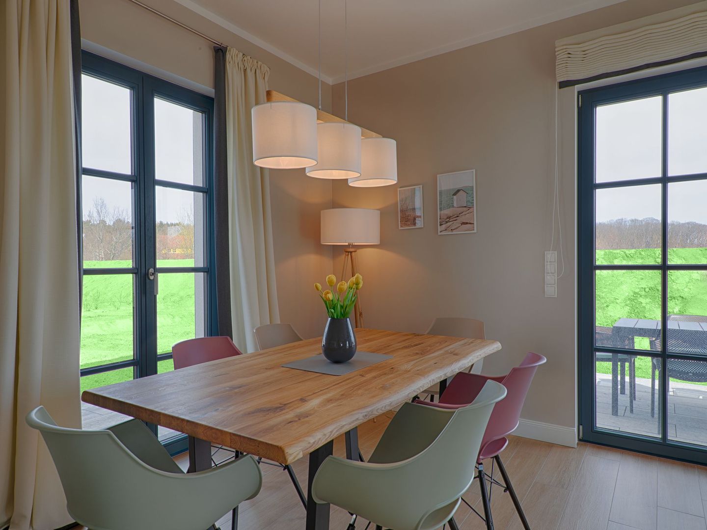 Premium Reetdachvilla mit 3 Schlafzimmern, Sauna und Kamin (F27) - Wohnzimmer