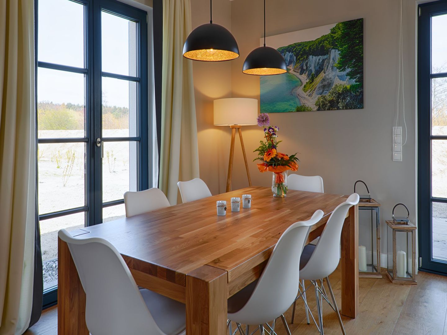 Premium Reetdachvilla mit 3 Schlafzimmern, Sauna und Kamin (F26) - Wohnzimmer