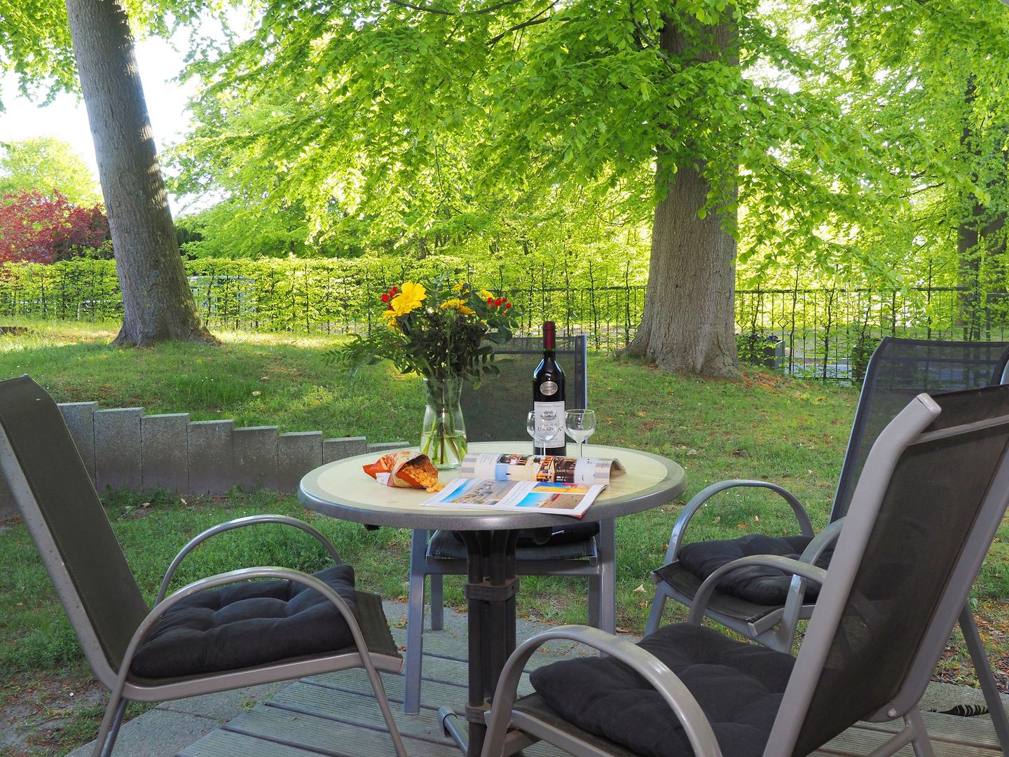 Kaiservillen Heringsdorf Ferienwohnung mit 1 Schlafzimmer und Terrasse (D104) Insel Usedom - Terrasse