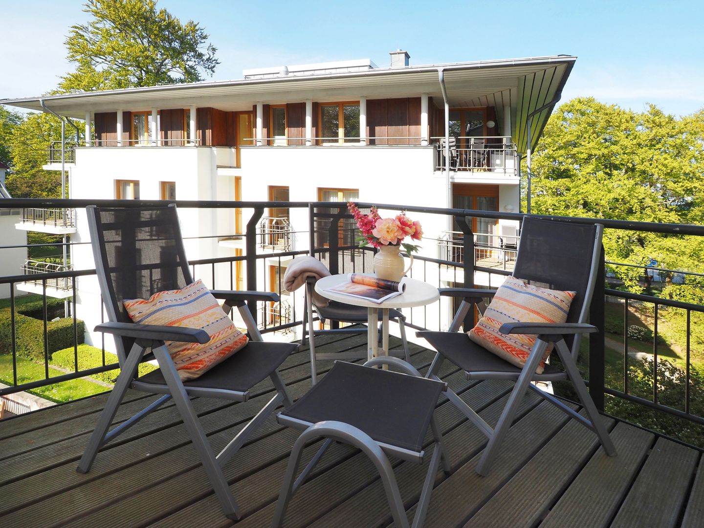 Kaiservillen Heringsdorf Ferienwohnung mit 1 Schlafzimmer und Balkon (D121) Insel Usedom - Balkon