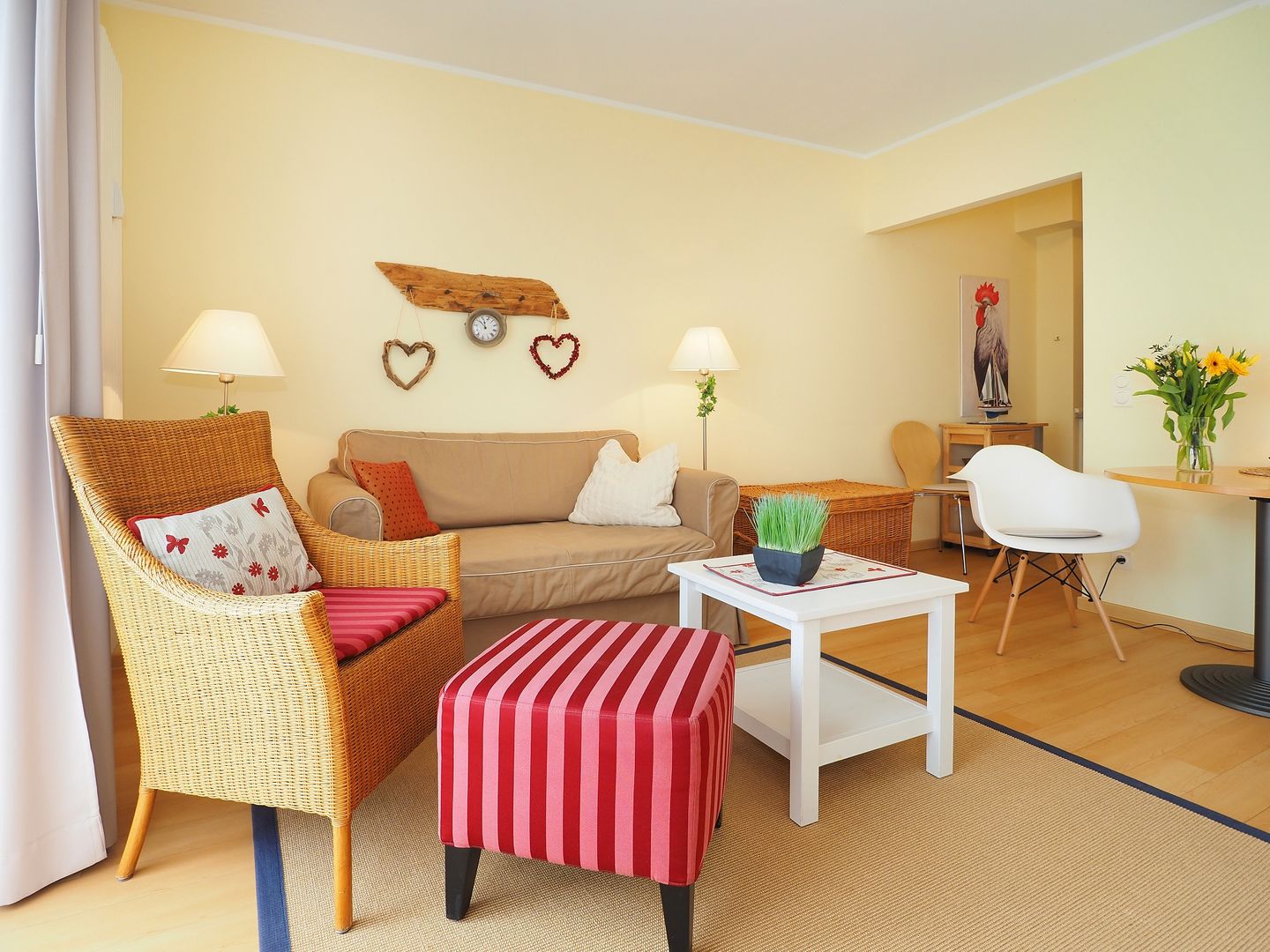 Kaiservillen Heringsdorf 1-Raum-Ferienwohnung mit Balkon (D123) Insel Usedom - Wohnzimmer