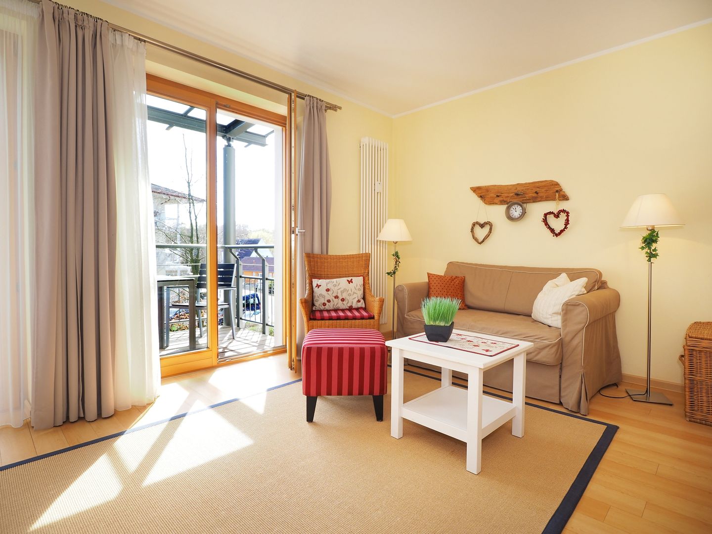 Kaiservillen Heringsdorf 1-Raum-Ferienwohnung mit Balkon (D123) Insel Usedom - Wohnzimmer