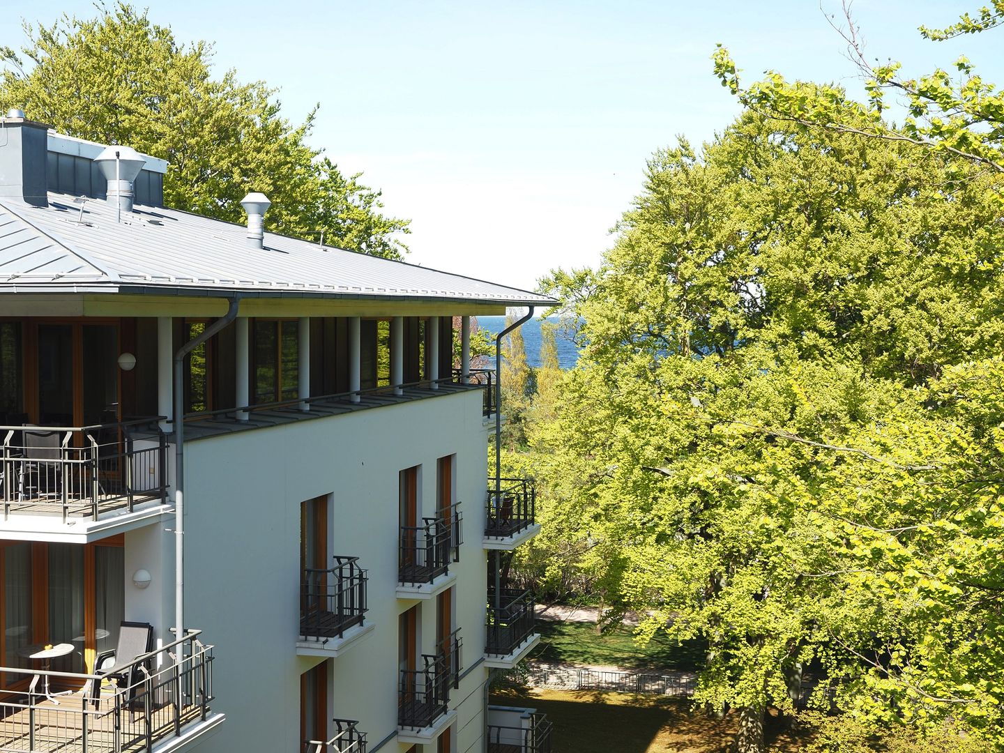 Kaiservillen Heringsdorf Ferienwohnung mit 1 Schlafzimmer und Balkon (D132) Insel Usedom - Balkon