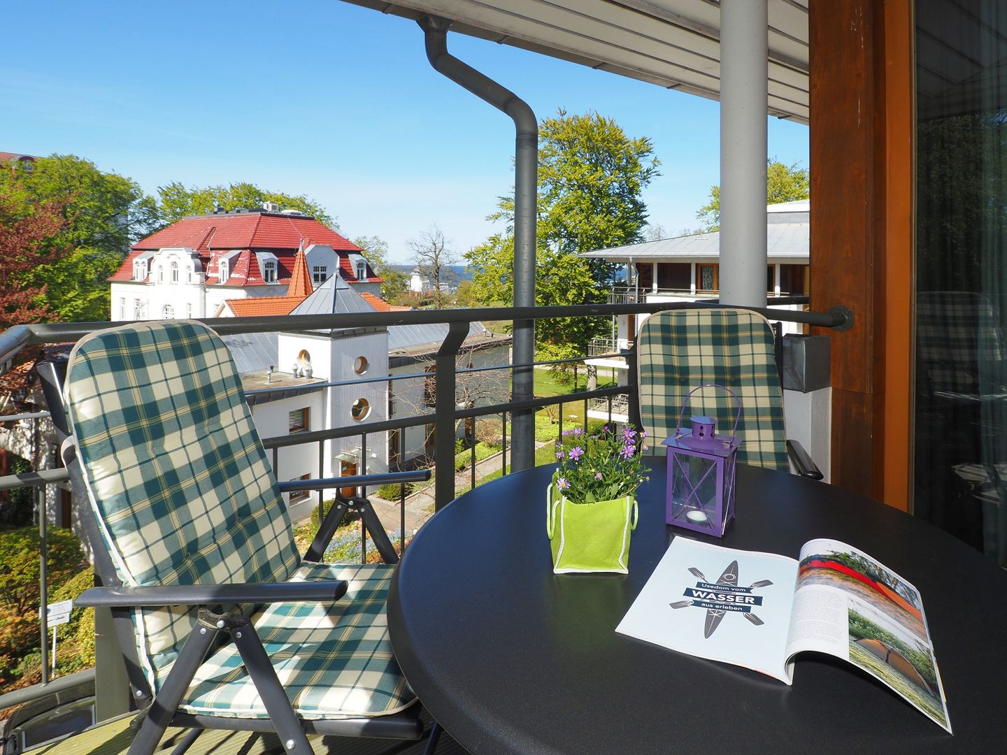 Kaiservillen Heringsdorf Ferienwohnung mit 1 Schlafzimmer und Balkon (D134) Insel Usedom - Balkon