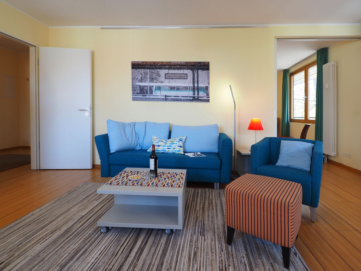 Kaiservillen Heringsdorf Ferienwohnung mit 1 Schlafzimmer und Balkon (D134) Insel Usedom - Wohnzimmer