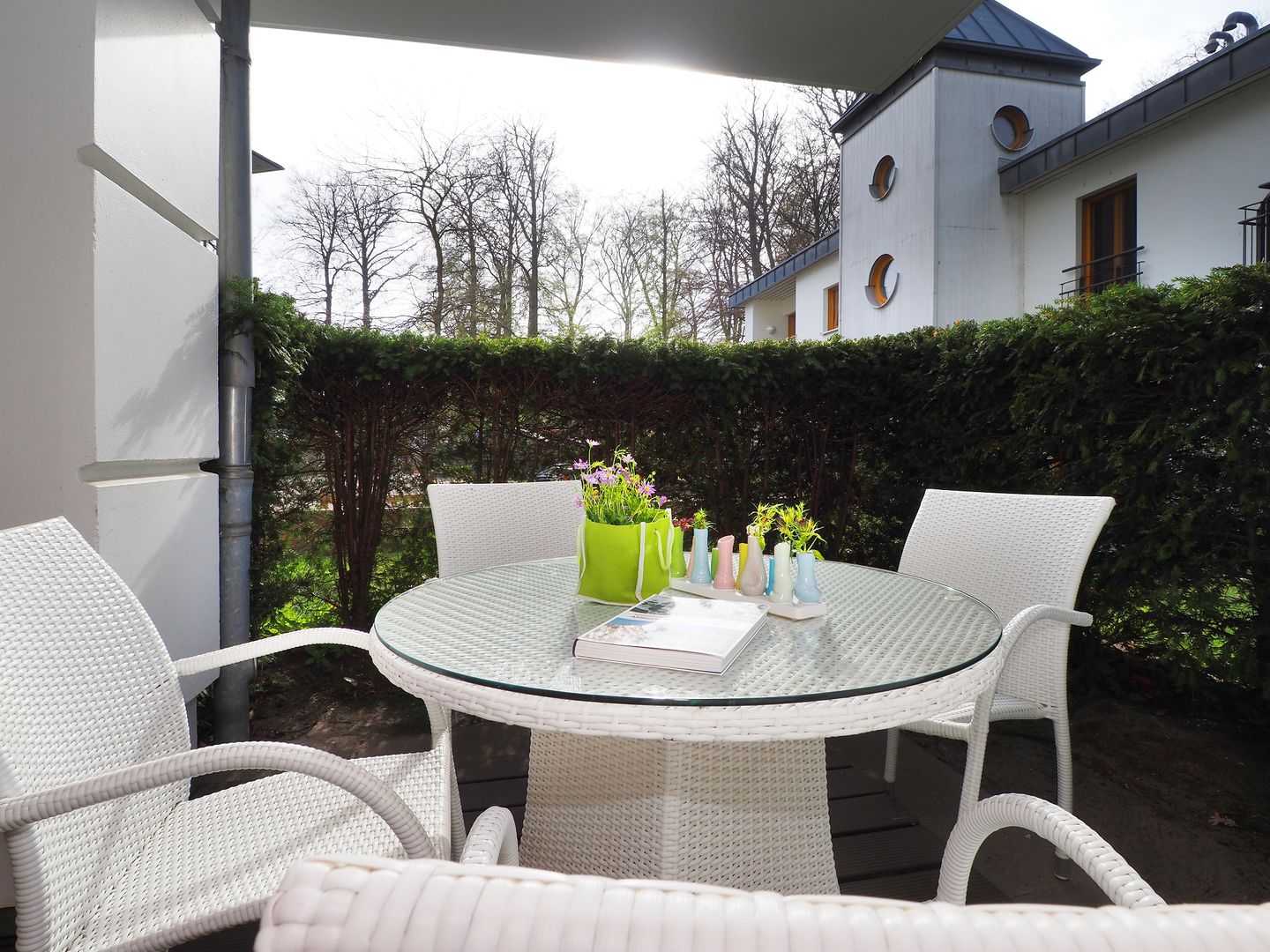Kaiservillen Heringsdorf Ferienwohnung mit 1 Schlafzimmer und Terrasse (D201) Insel Usedom - Terrasse
