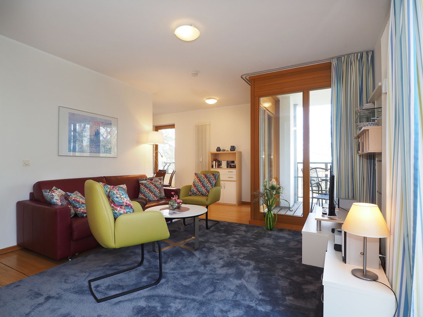 Kaiservillen Heringsdorf Ferienwohnung mit 2 Schlafzimmern und Balkon (D213) Insel Usedom - Wohnzimmer