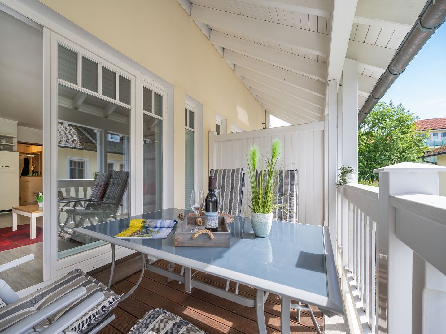 Dünenpark Binz Komfortplus Ferienwohnung mit 1 Schlafzimmer und Balkon im Obergeschoss (133) Insel Rügen - Balkon