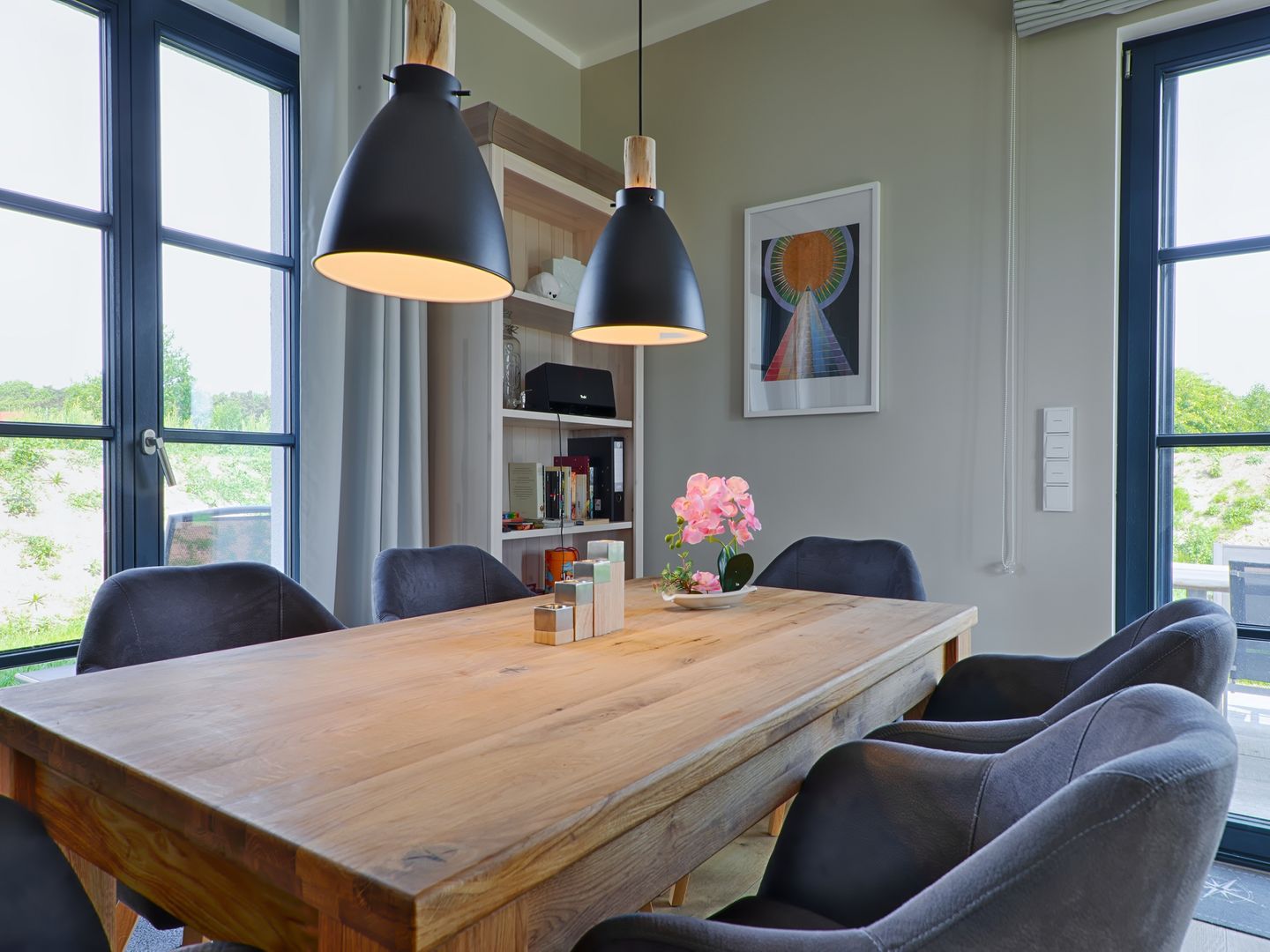 Premium Reetdachvilla mit 3 Schlafzimmern, Sauna und Kamin (F28) - Wohnzimmer