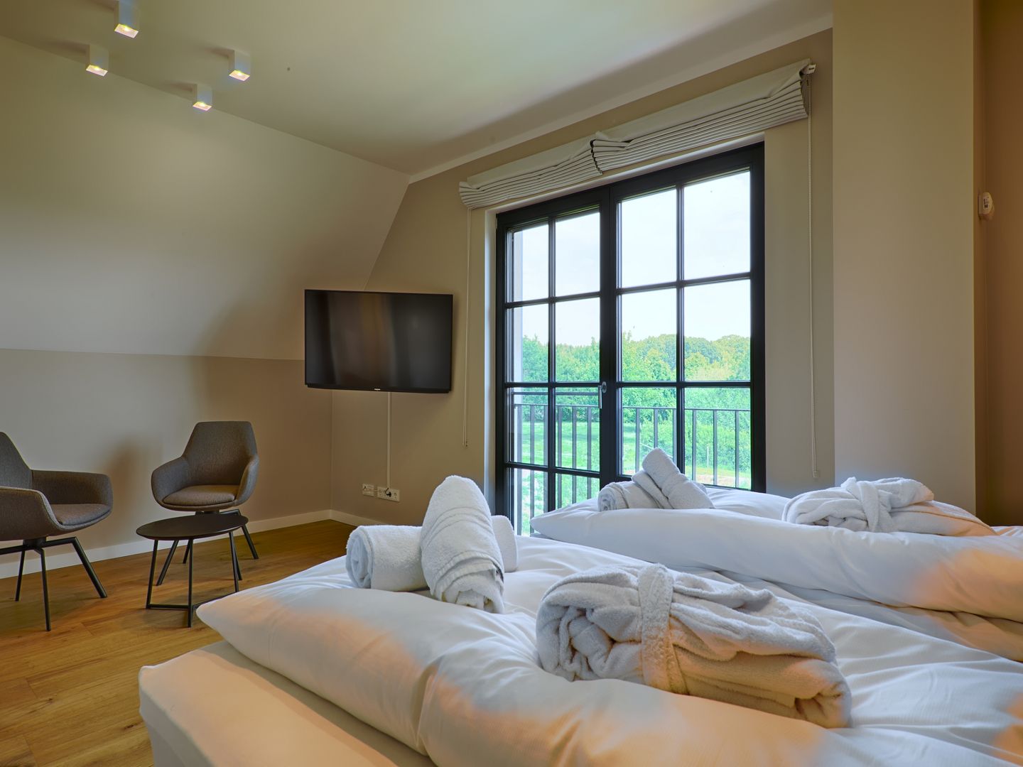 Premium Reetdachvilla mit 3 Schlafzimmern, Sauna und Kamin (F28) - Schlafzimmer