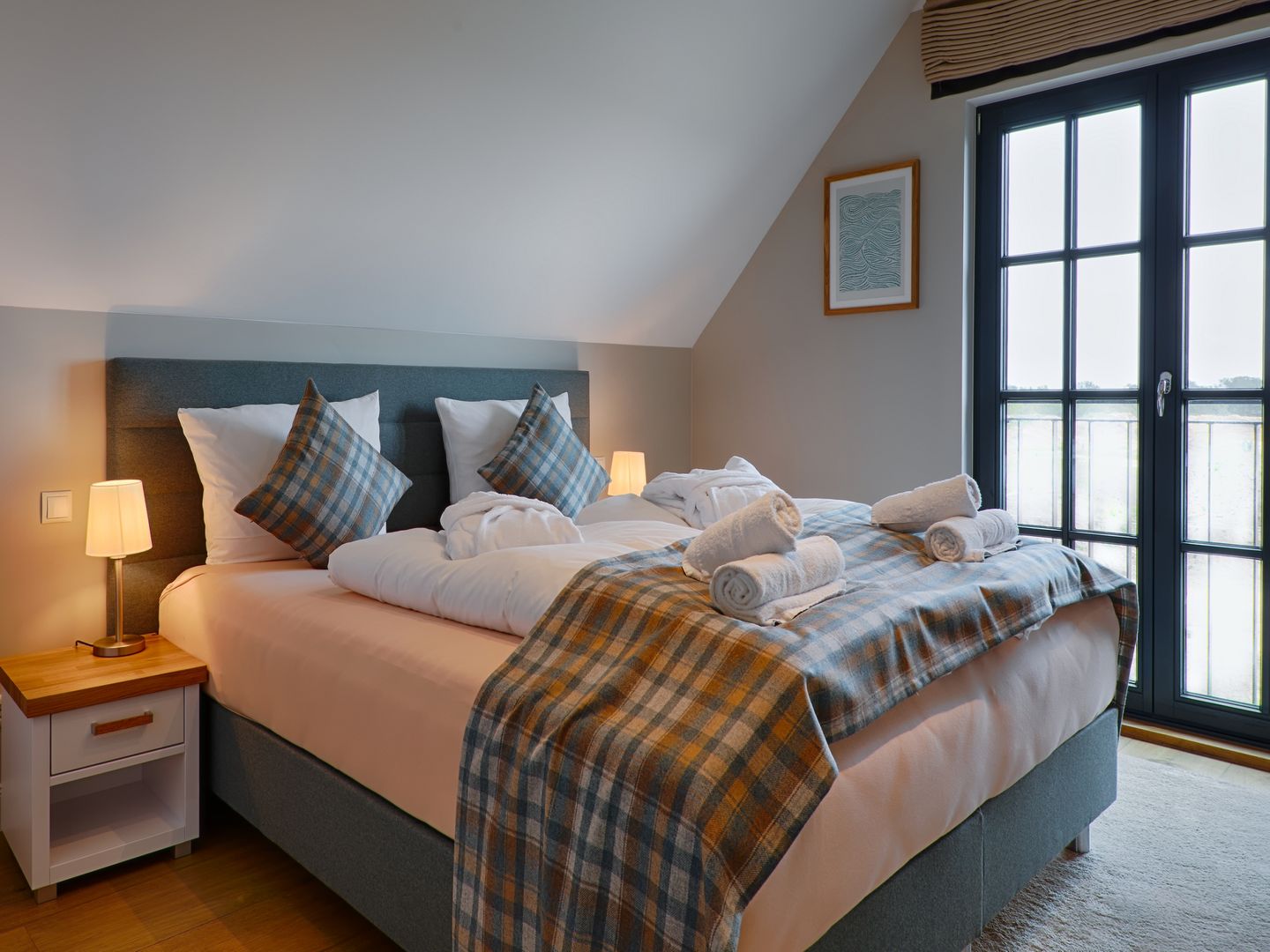 Luxus Reetdachvilla mit 3 Schlafzimmern, Sauna und Kamin (F22) - Schlafzimmer