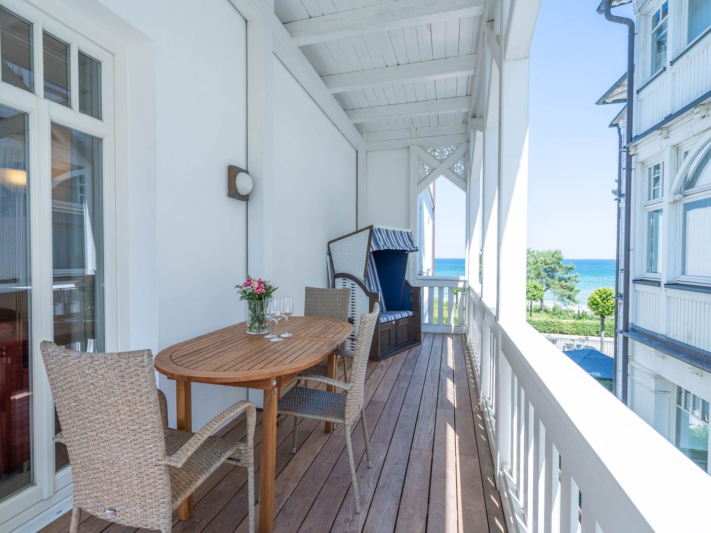Strandvillen Binz Ferienwohnung mit 2 Schlafzimmern und Balkon (SV/756) Insel Rügen - Balkon