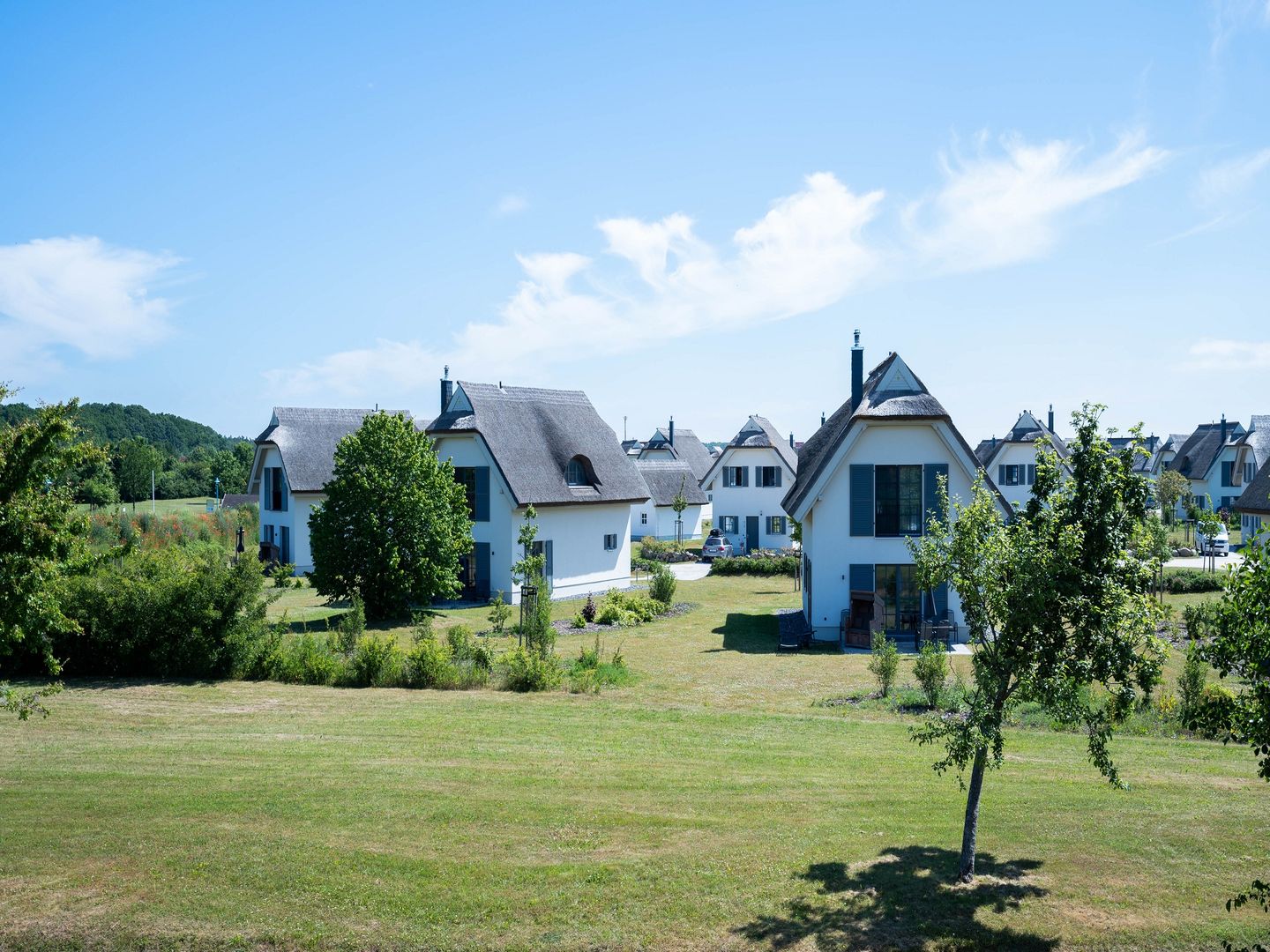 Feriendorf Rugana Klassik Ferienwohnung mit 1 Schlafzimmer (D57) Insel Rügen - Gartenblick