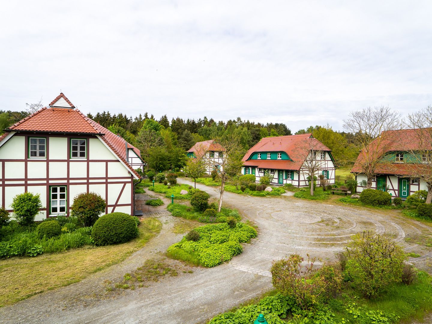 Feriendorf Rugana Gemütliche Komfort Ferienwohnung mit 1 Schlafzimmer (C03) Insel Rügen - Gartenblick