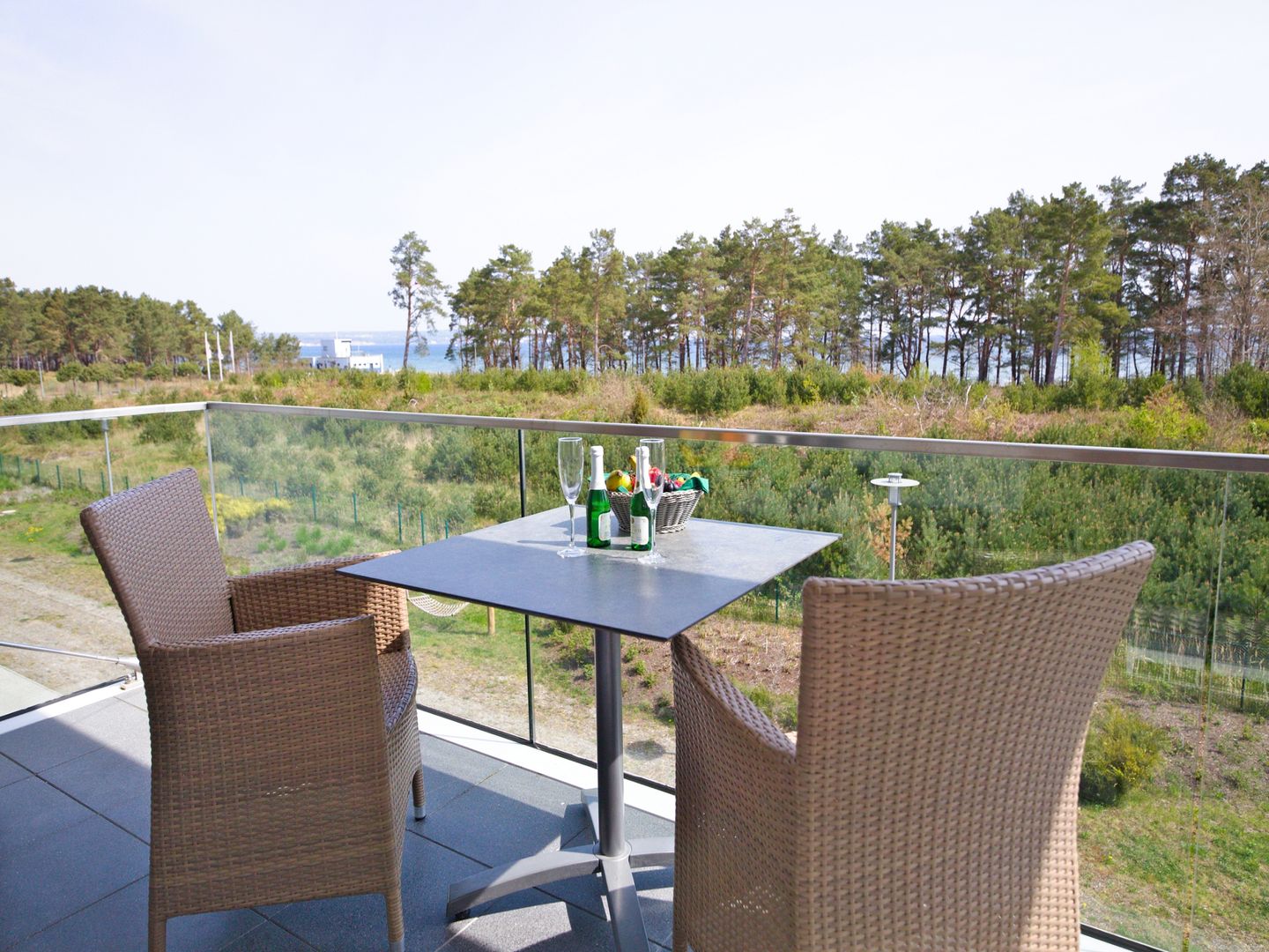 Dünenresidenz Prora Ferienwohnung mit Meerblick, 1 Schlafzimmer und Balkon (NP/212) Insel Rügen - Balkon