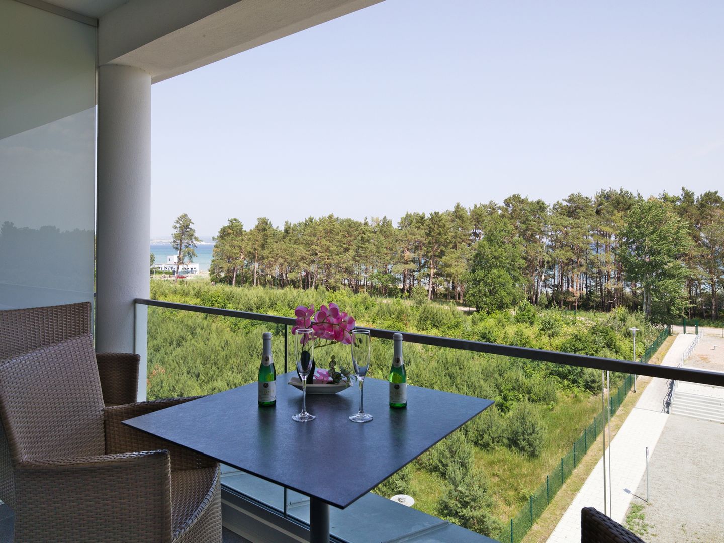 Dünenresidenz Prora Ferienwohnung mit Meerblick, 2 Schlafzimmern und Balkon (NP/417) Insel Rügen - Balkon