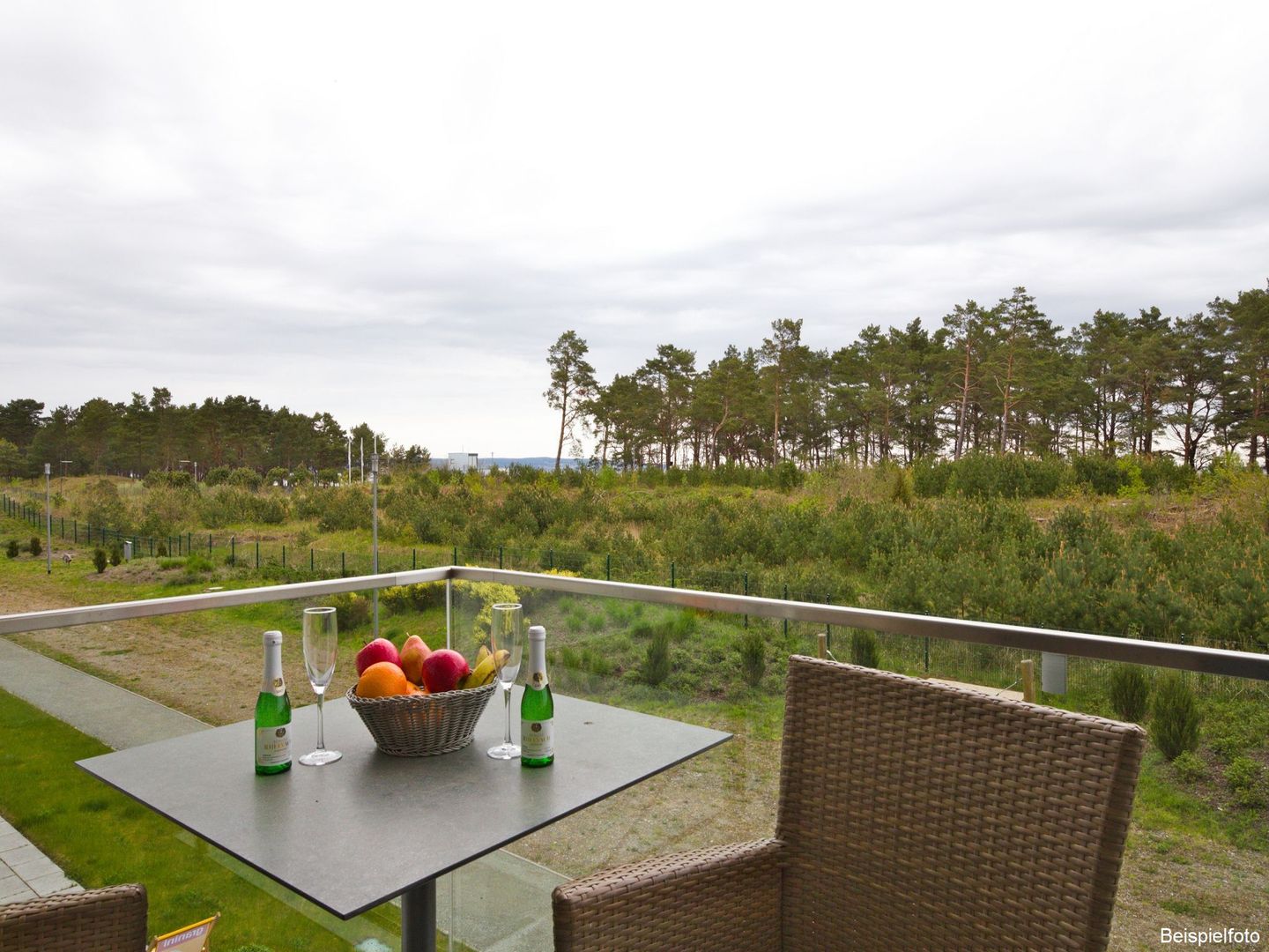 Dünenresidenz Prora Ferienwohnung mit Meerblick, 2 Schlafzimmern und Balkon (NP/115) Insel Rügen - Balkon