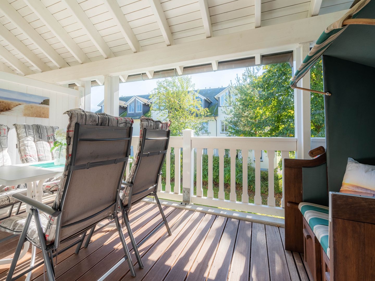 Dünenpark Binz Komfortplus Ferienwohnung mit 1 Schlafzimmer und Balkon im Obergeschoss (157) Insel Rügen - Balkon